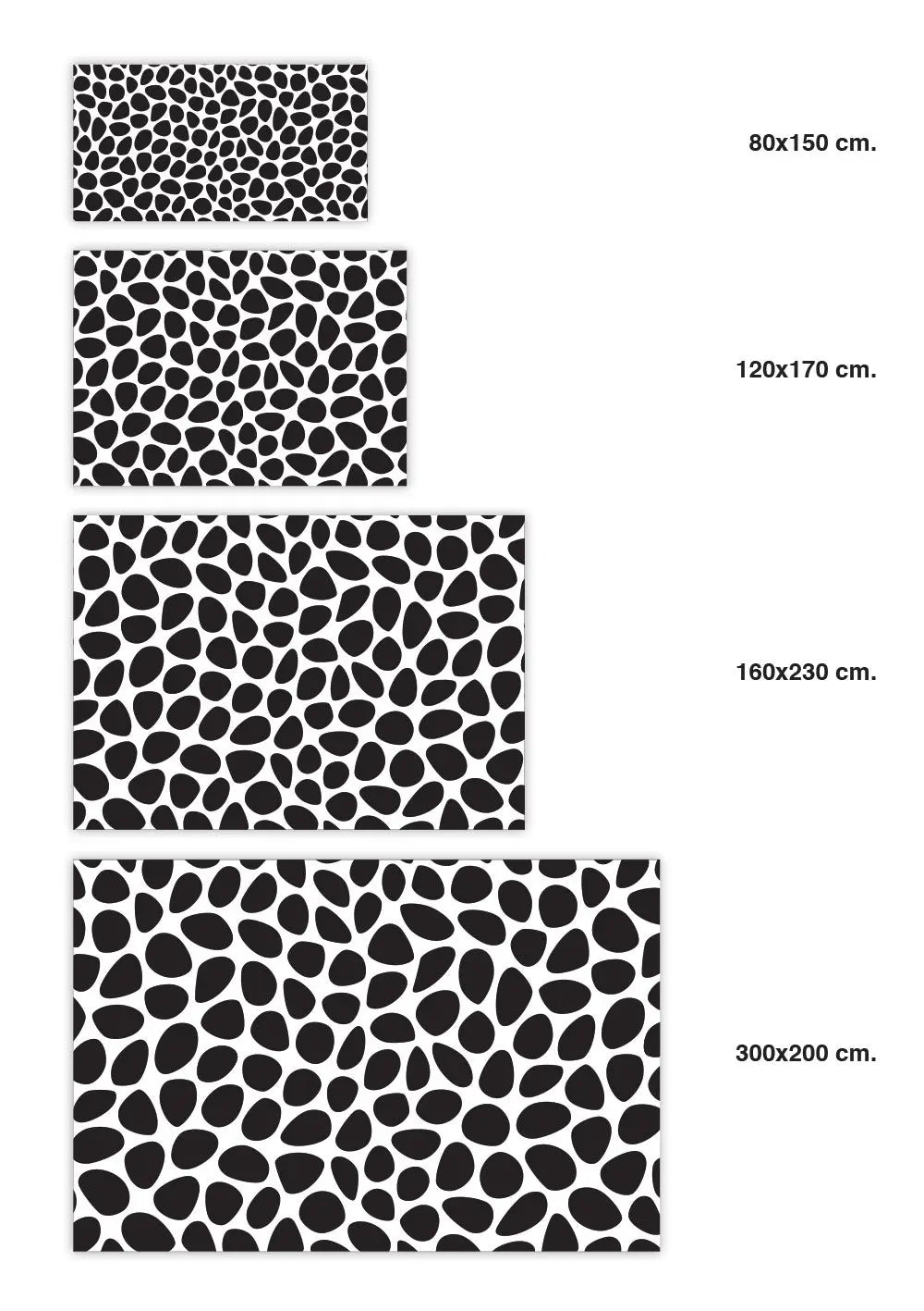 Alfombra Vinílica Patrón Empedrado Negro freeshipping - Home and Living