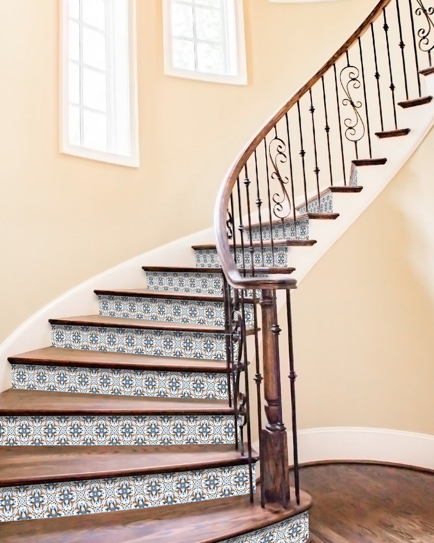 Azulejo Adhesivo Baldosa Modelo Oriental Azul Home & Living 