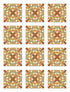 Azulejo Adhesivo Baldosa Modelo Oriental Naranja Home & Living 