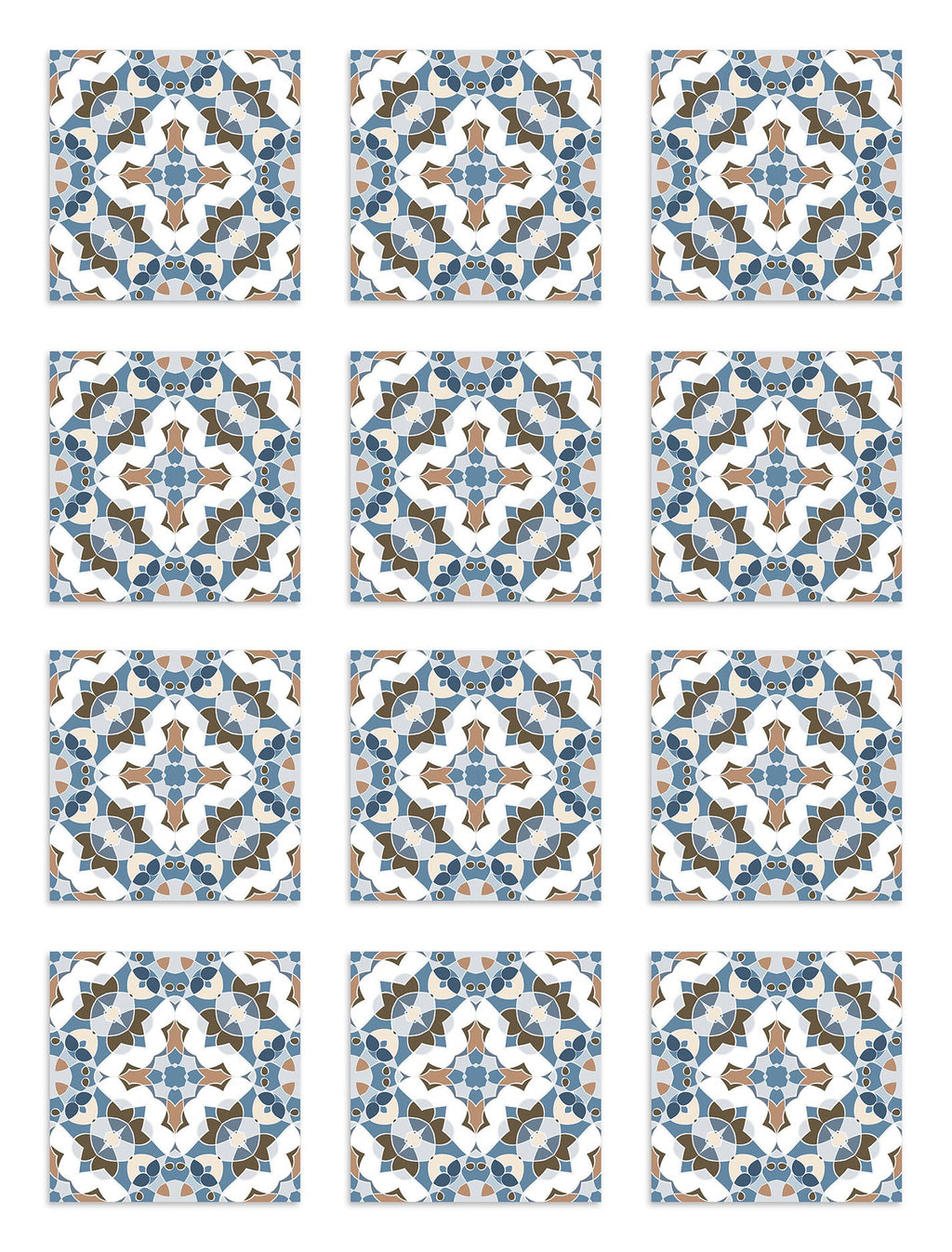 Azulejo Adhesivo Baldosín Estilo Oriental Azul Home & Living 