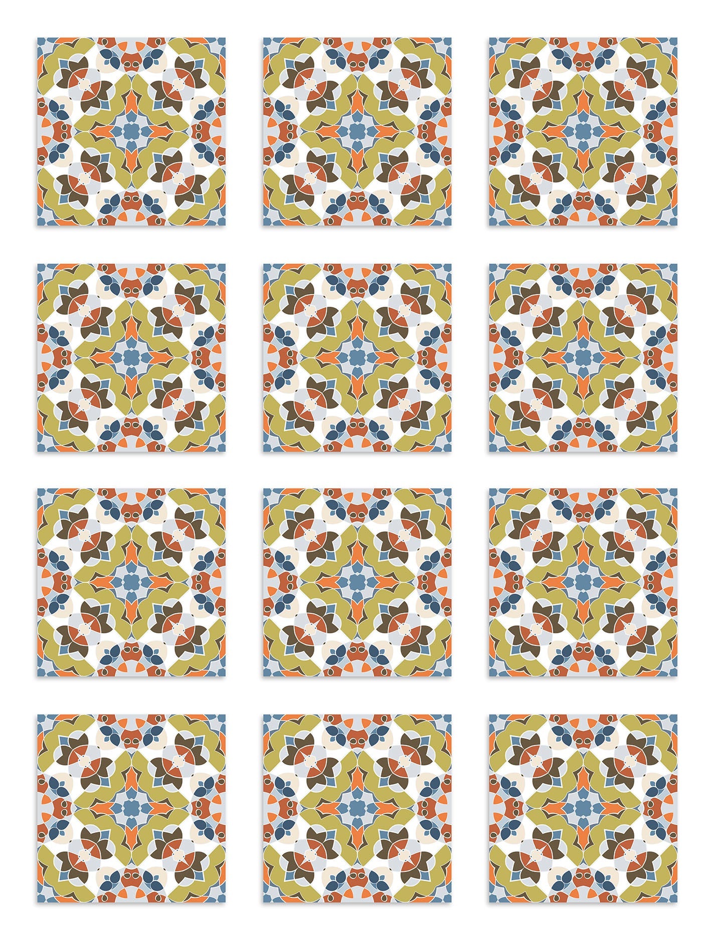 Azulejo Adhesivo Baldosín Estilo Oriental Original Home & Living 