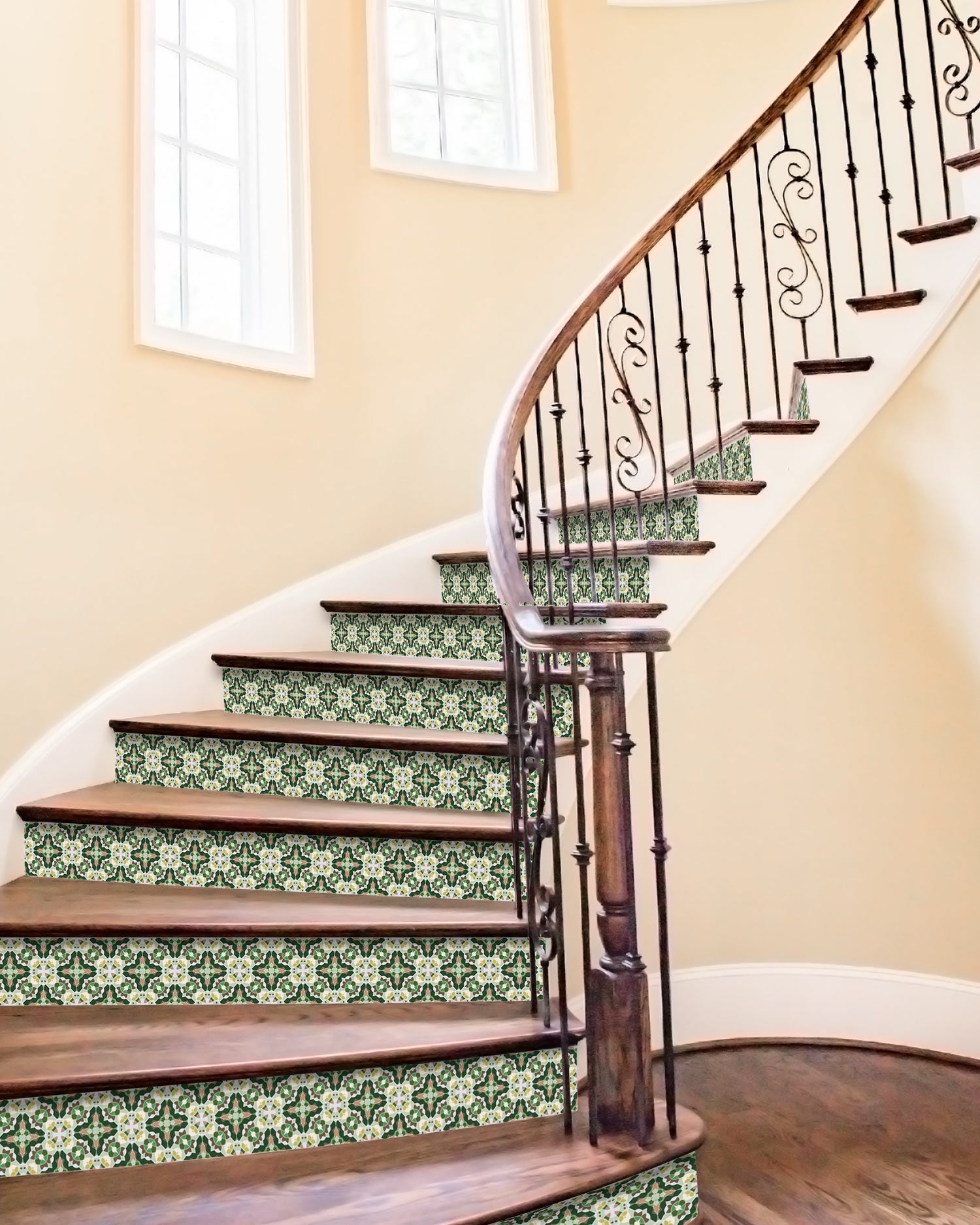 Azulejo Adhesivo Baldosín Estilo Oriental Verde Home & Living 