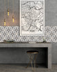 Azulejo Adhesivo Baldosín Oriental Caleidoscopio Gris Home & Living 