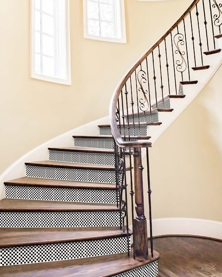 Azulejo Adhesivo Cuadrado Blanco y Negro Home & Living 