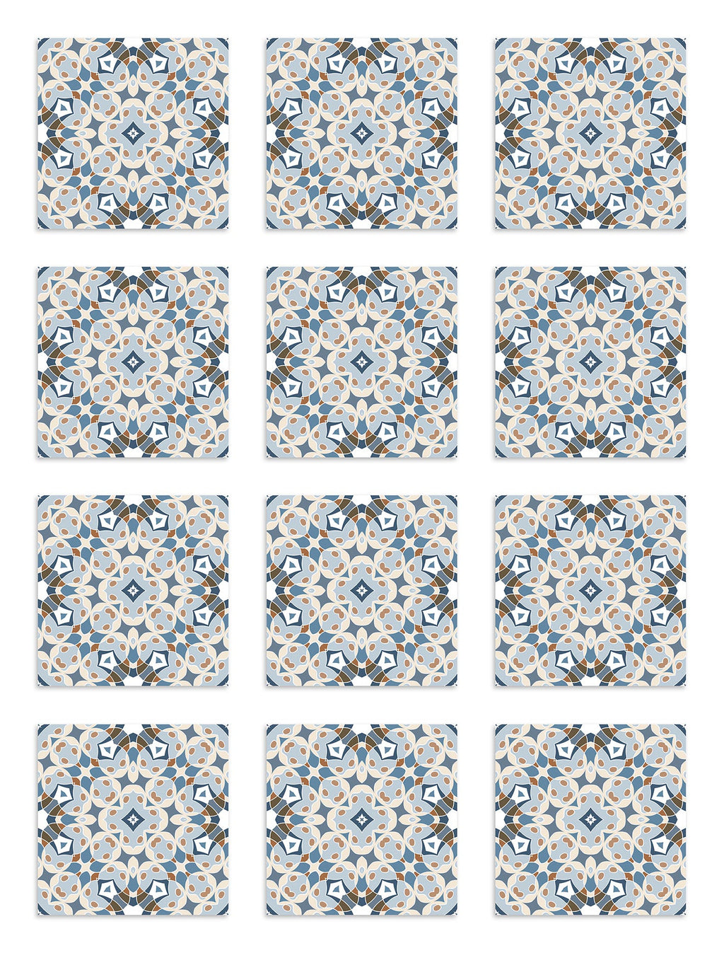 Azulejo Adhesivo Hidráulica Tipo Oriental Azul Home & Living 