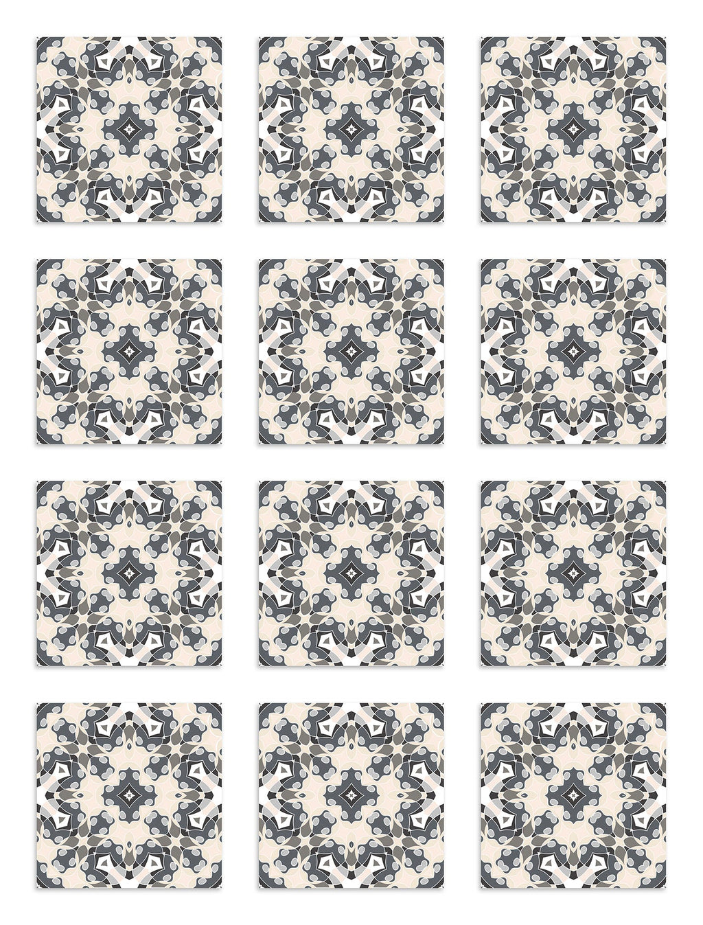 Azulejo Adhesivo Hidráulica Tipo Oriental Gris Home & Living 