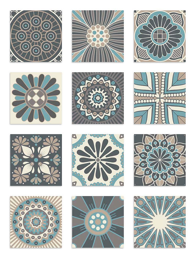 Azulejo Adhesivo Hidráulico Azul Home & Living 