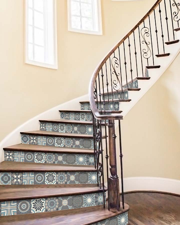 Azulejo Adhesivo Hidráulico Azul Home & Living 