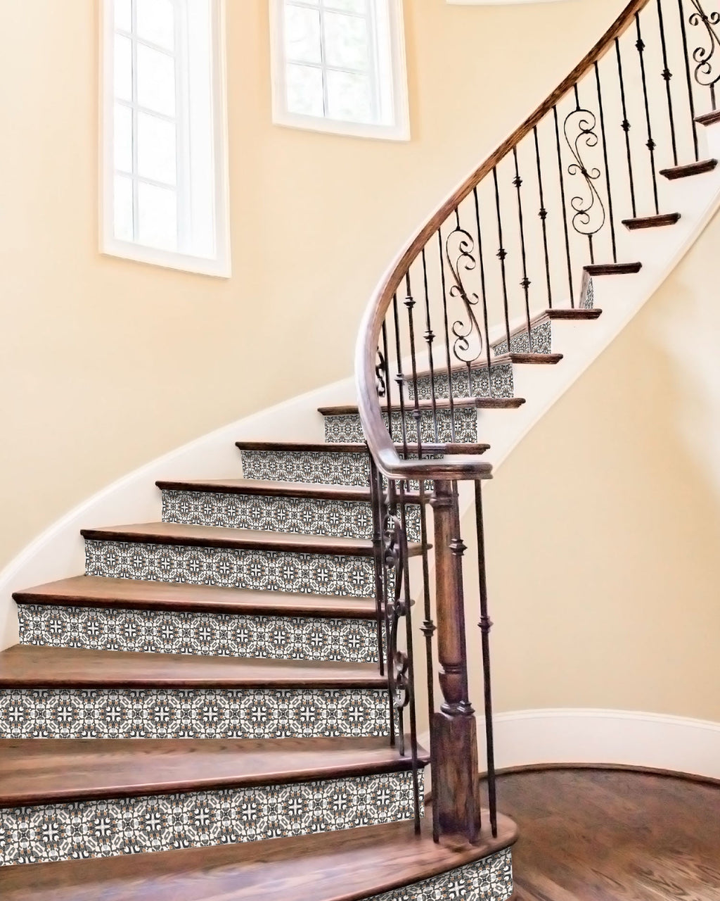 Azulejo Adhesivo Hidráulico Estilo Oriental Gris Home & Living 