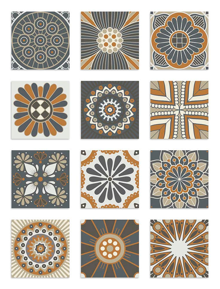 Azulejo Adhesivo Hidráulico Naranja Home & Living 