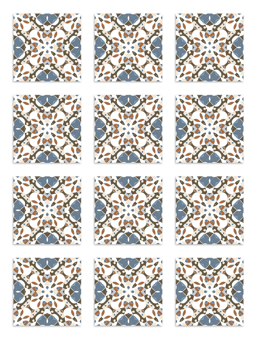 Azulejo Adhesivo Hidráulico Oriental Mosaico Azul Home & Living 