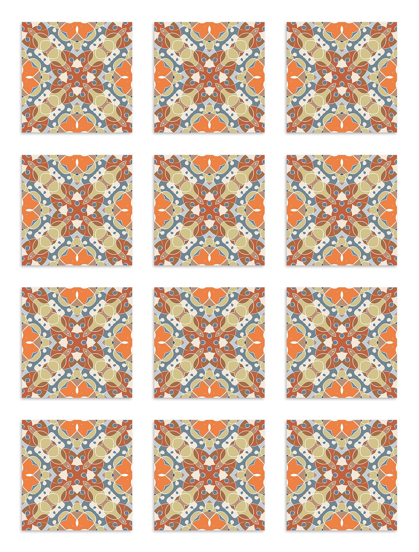 Azulejo Adhesivo Hidráulico Oriental Mosaico Original Home & Living 