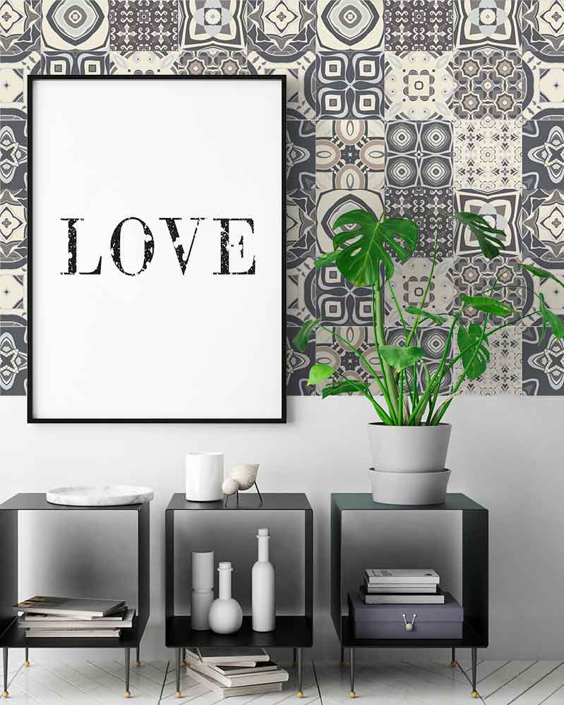 Azulejo Adhesivo Modelo Hidráulico Gris Home & Living 