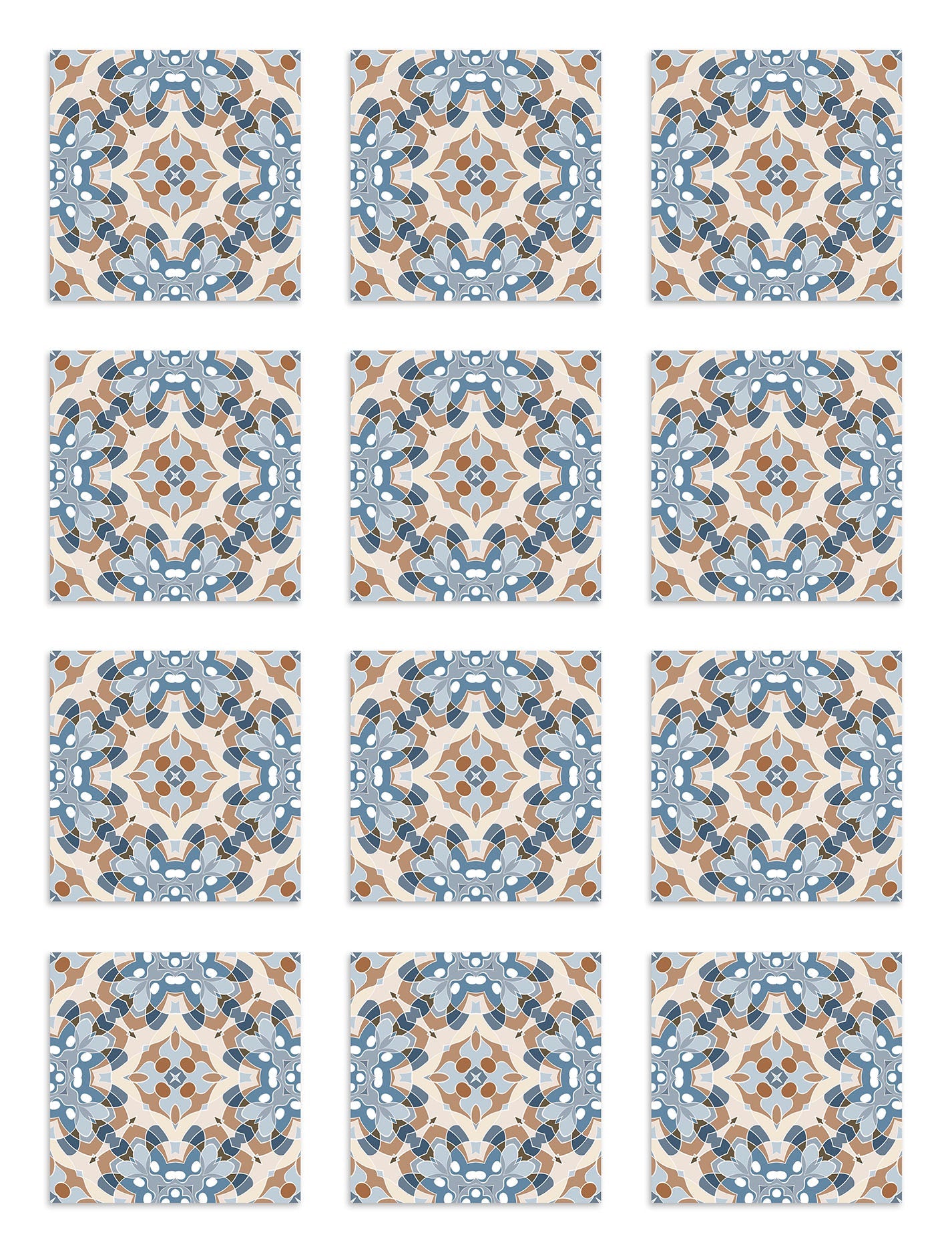 Azulejo Adhesivo Oriental Azul Home & Living 