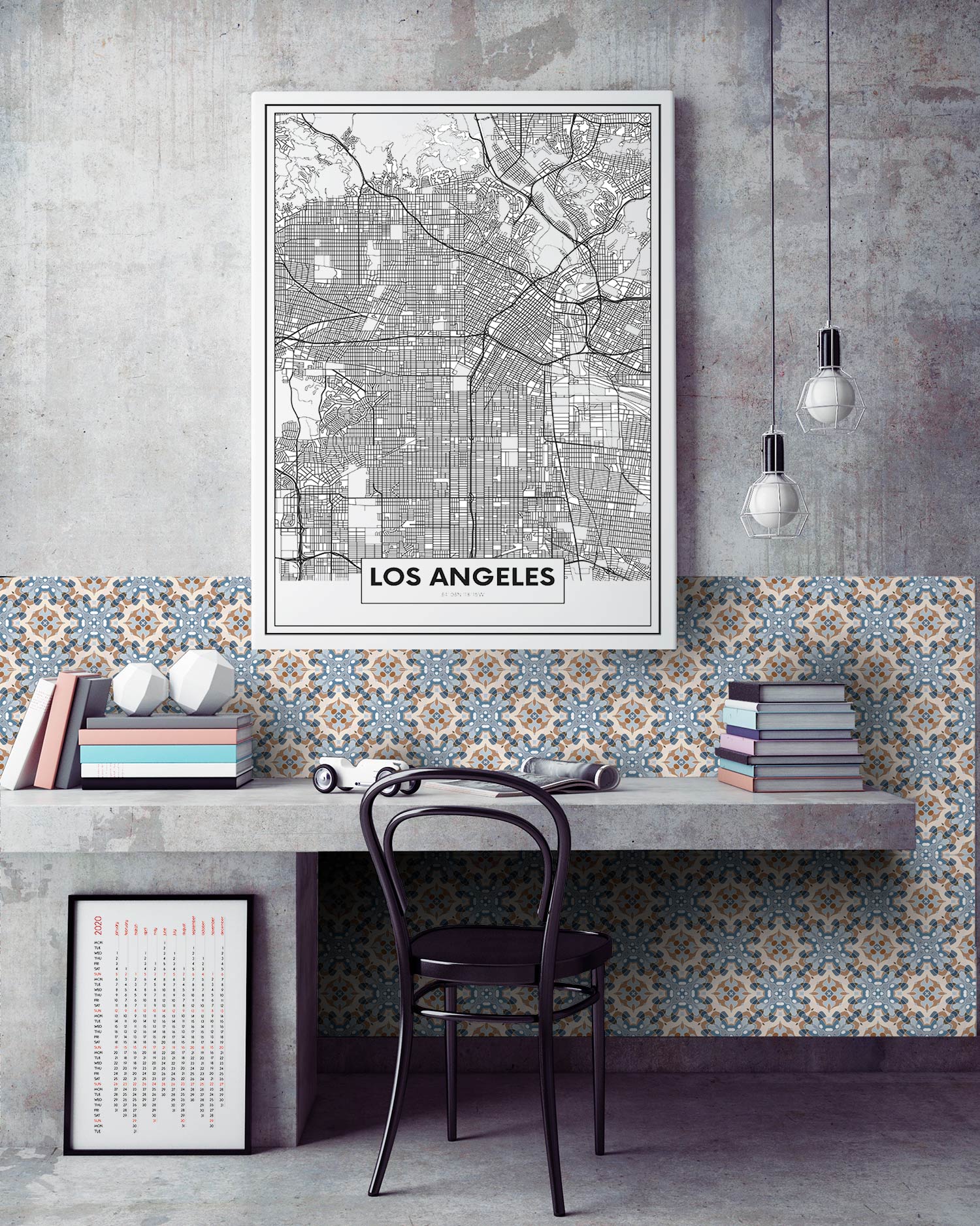 Azulejo Adhesivo Oriental Azul Home & Living 