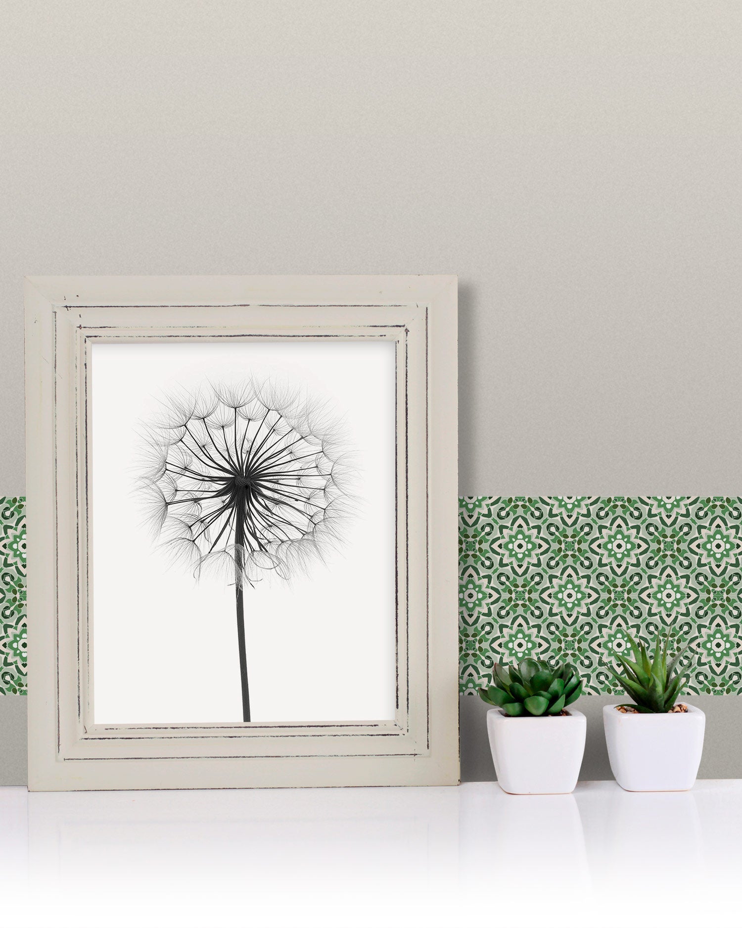 Azulejo Adhesivo Oriental Floreada Verde Home & Living 