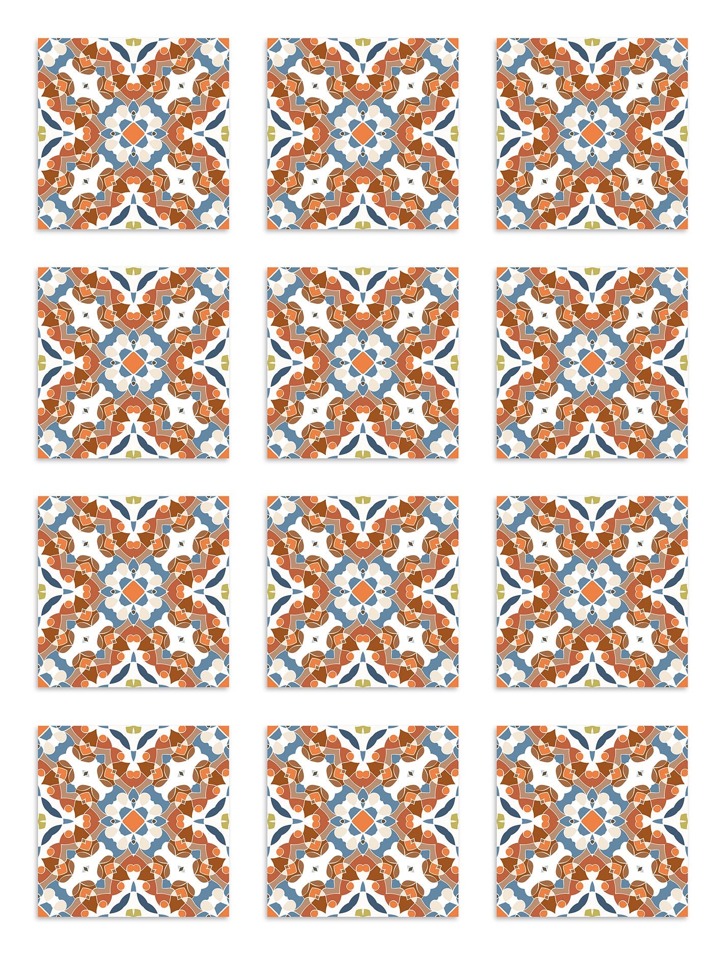 Azulejo Adhesivo Oriental Hidráulico Original Home & Living 