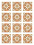 Azulejo Adhesivo Oriental Naranja Home & Living 