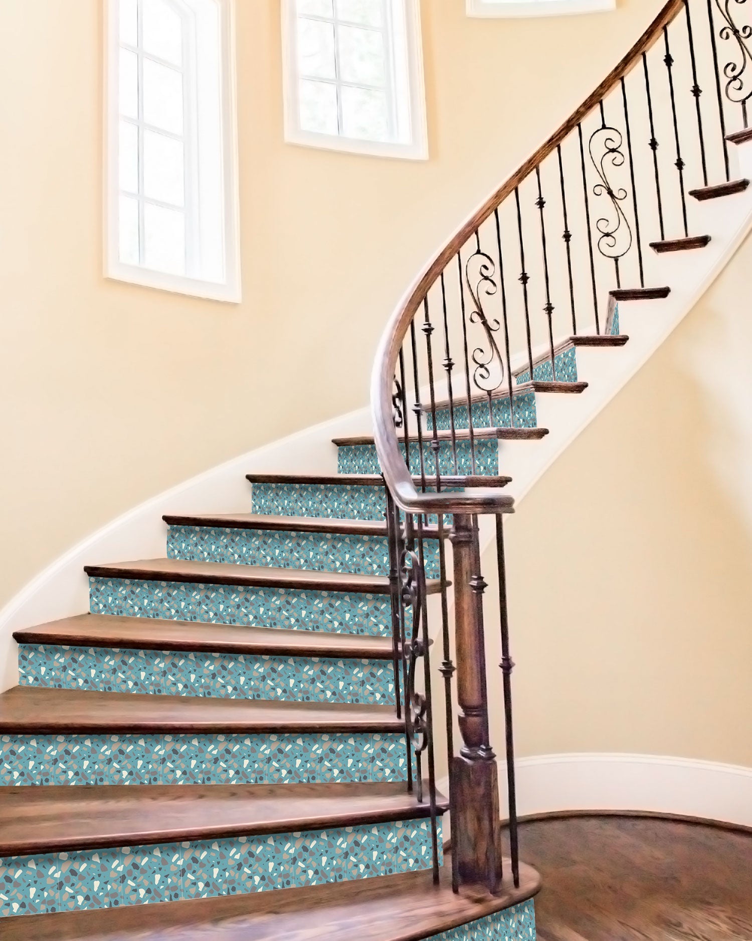 Azulejo Adhesivo Piedras Colores Azul Home & Living 