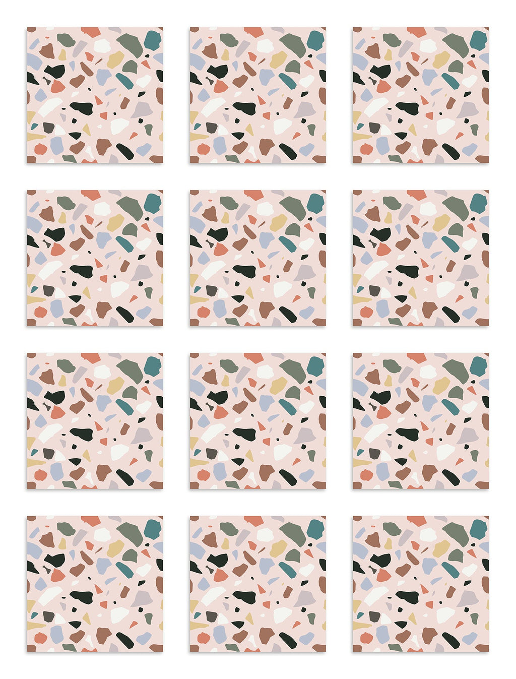 Azulejo Adhesivo Piedras Colores Rosa Home & Living 