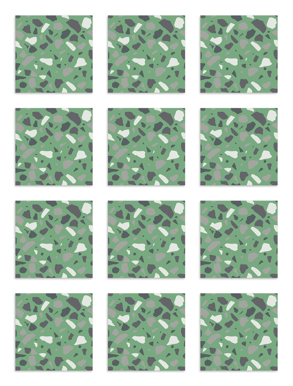 Azulejo Adhesivo Piedras Colores Verde Home & Living 