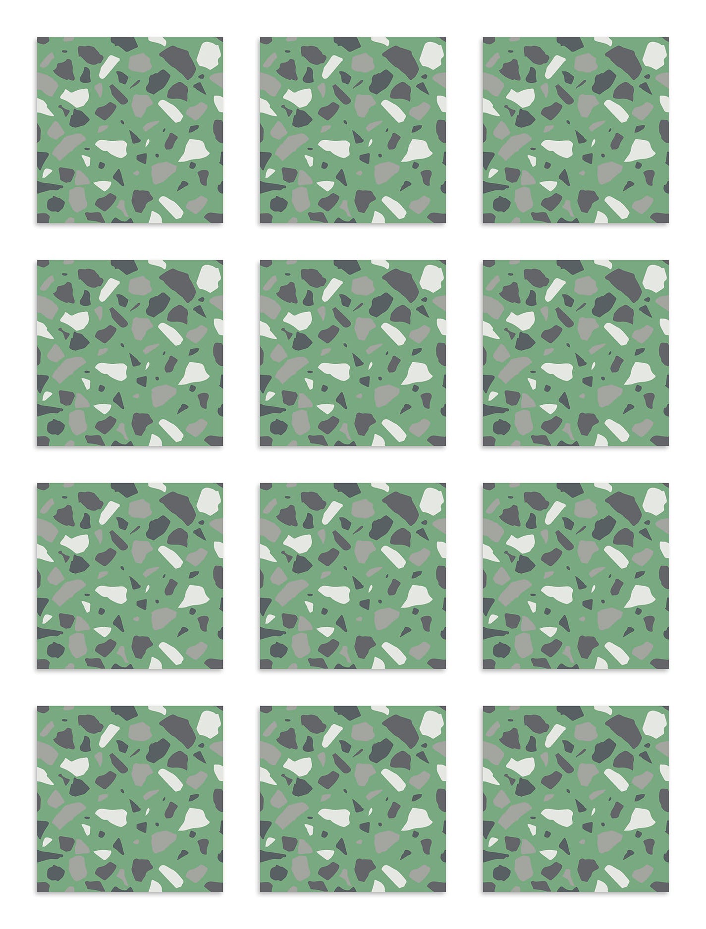 Azulejo Adhesivo Piedras Colores Verde Home & Living 