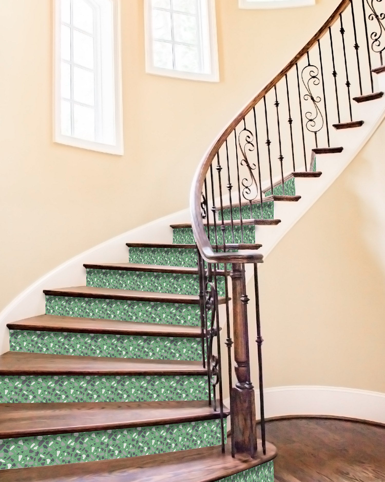 Azulejo Adhesivo Piedras Colores Verde Home & Living 