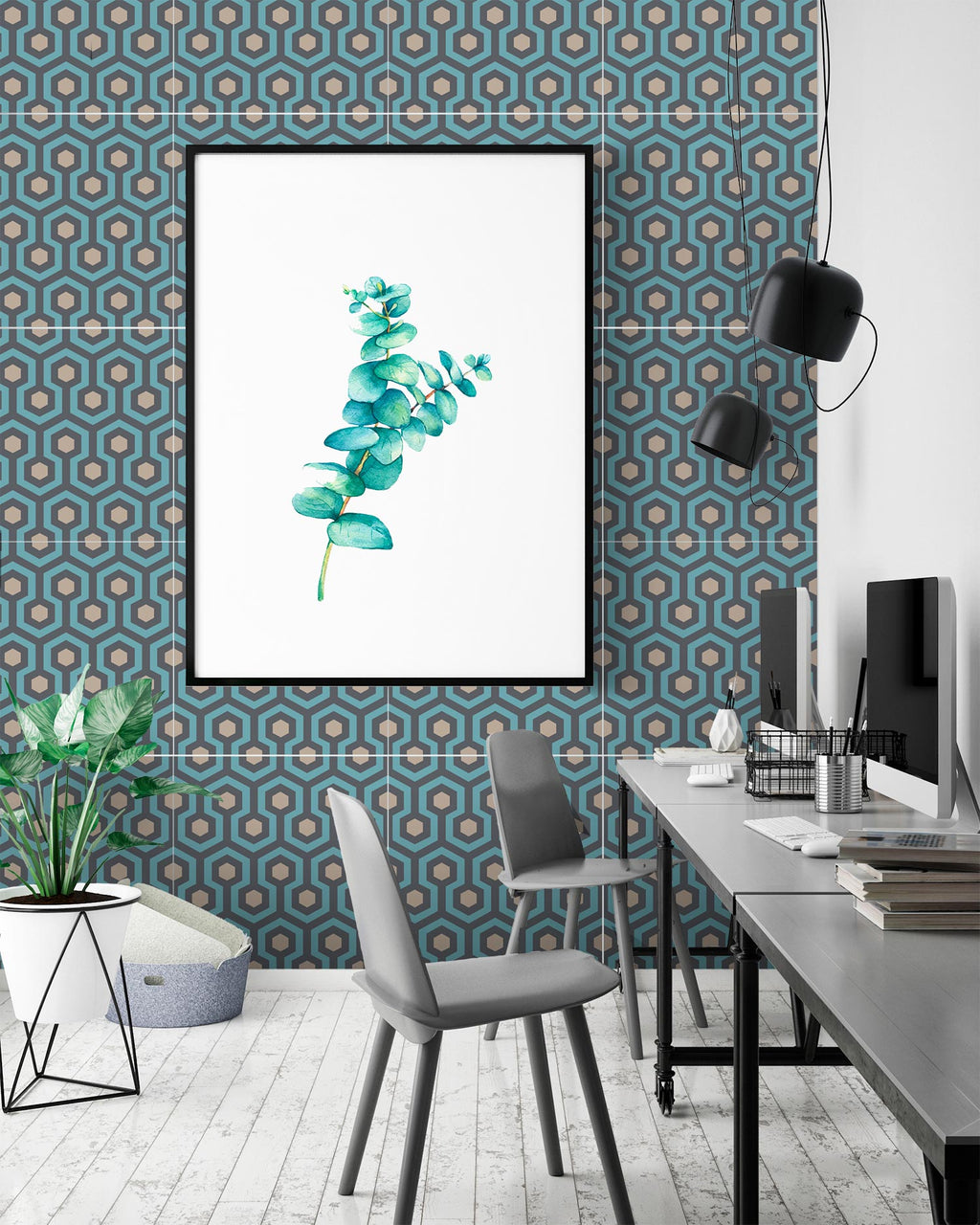 Azulejo Adhesivo Resplandor Azul Home & Living 