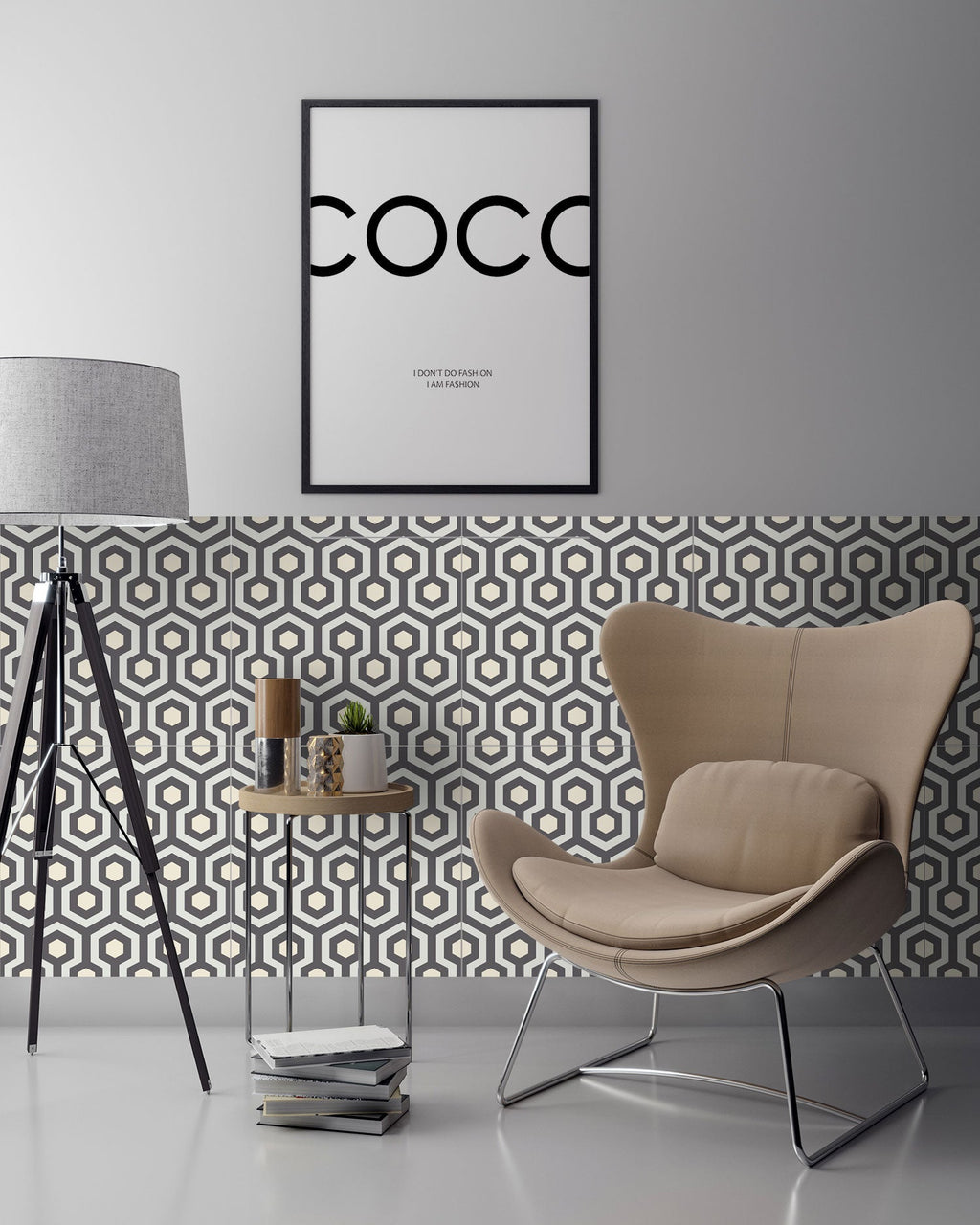 Azulejo Adhesivo Resplandor Gris Home & Living 