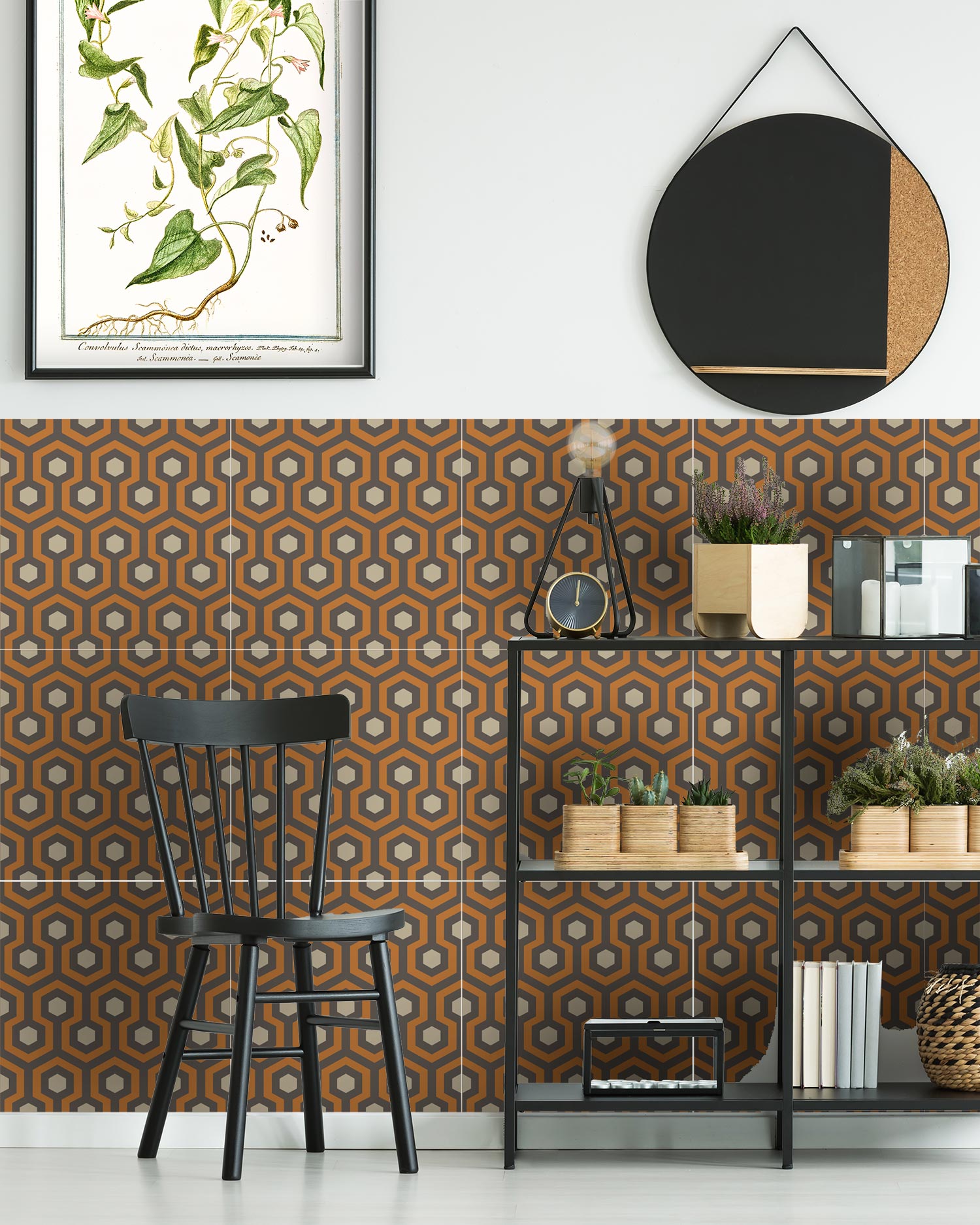 Azulejo Adhesivo Resplandor Naranja Home & Living 