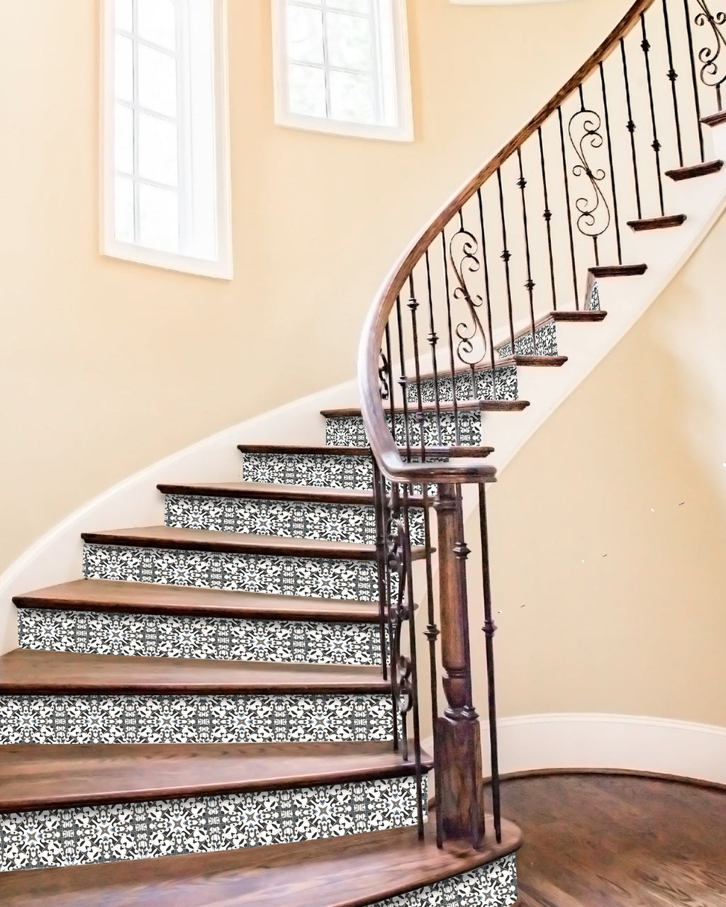 Azulejo Adhesivo Tipo Hidráulico Oriental Gris Home & Living 