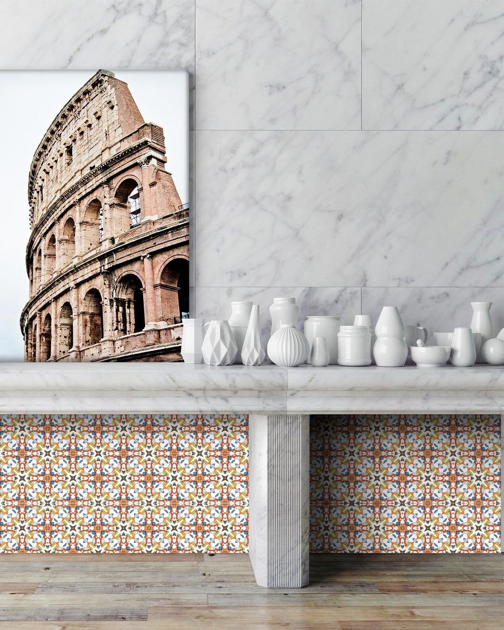 Azulejo Adhesivo Tipo Hidráulico Oriental Original Home & Living 