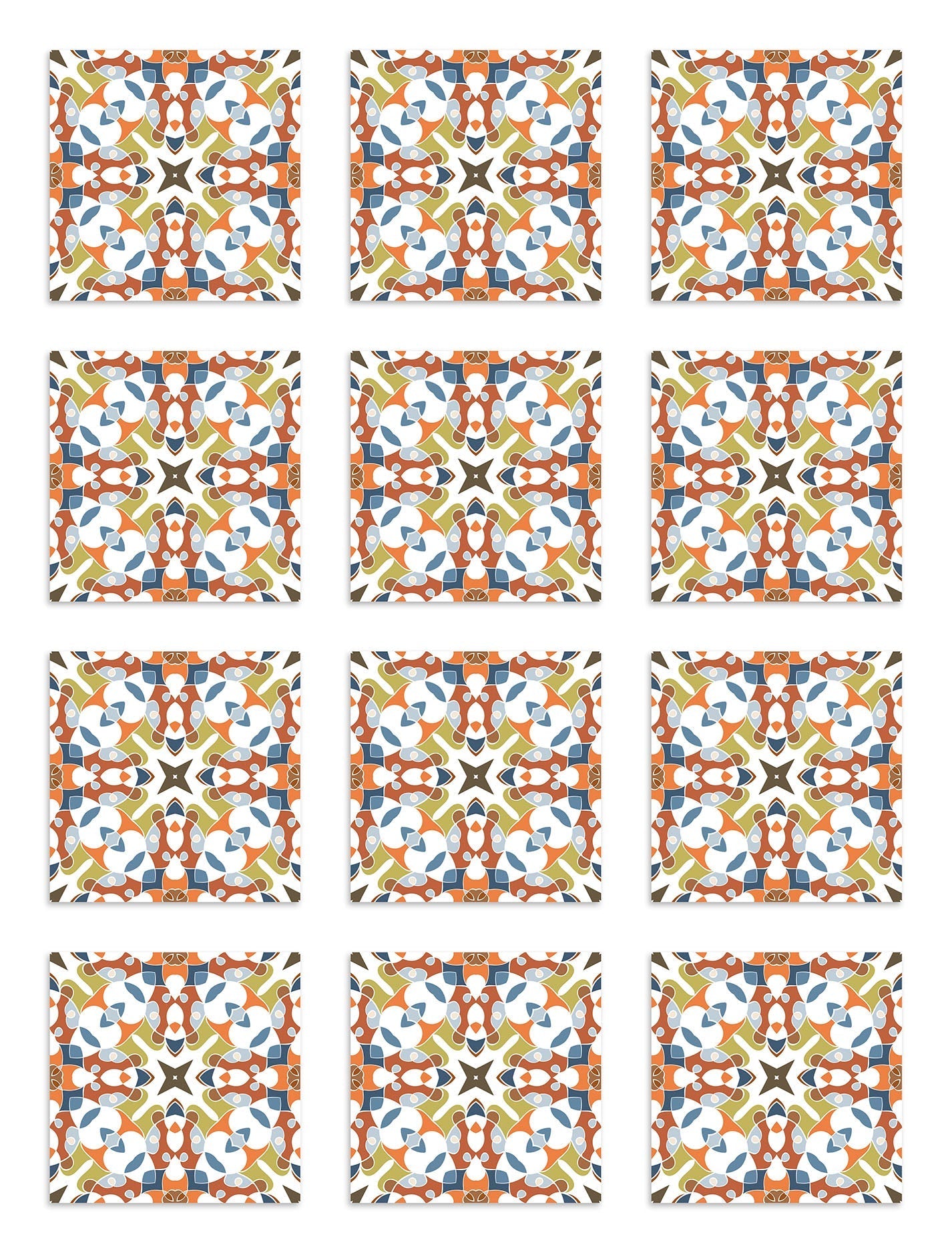 Azulejo Adhesivo Tipo Hidráulico Oriental Original Home & Living 