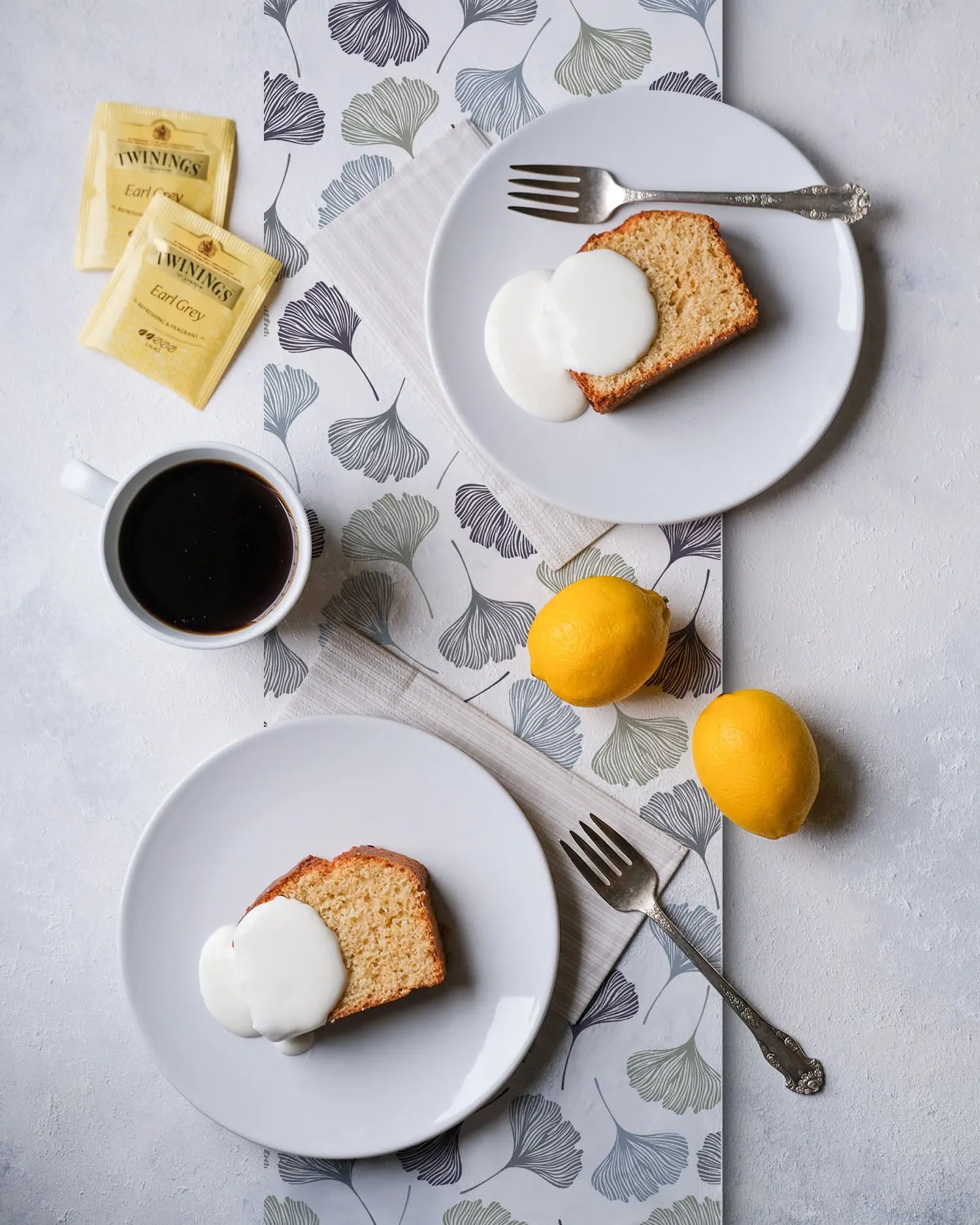 Camino de Mesa Vinílico Ginko Patrón Azul freeshipping - Home and Living