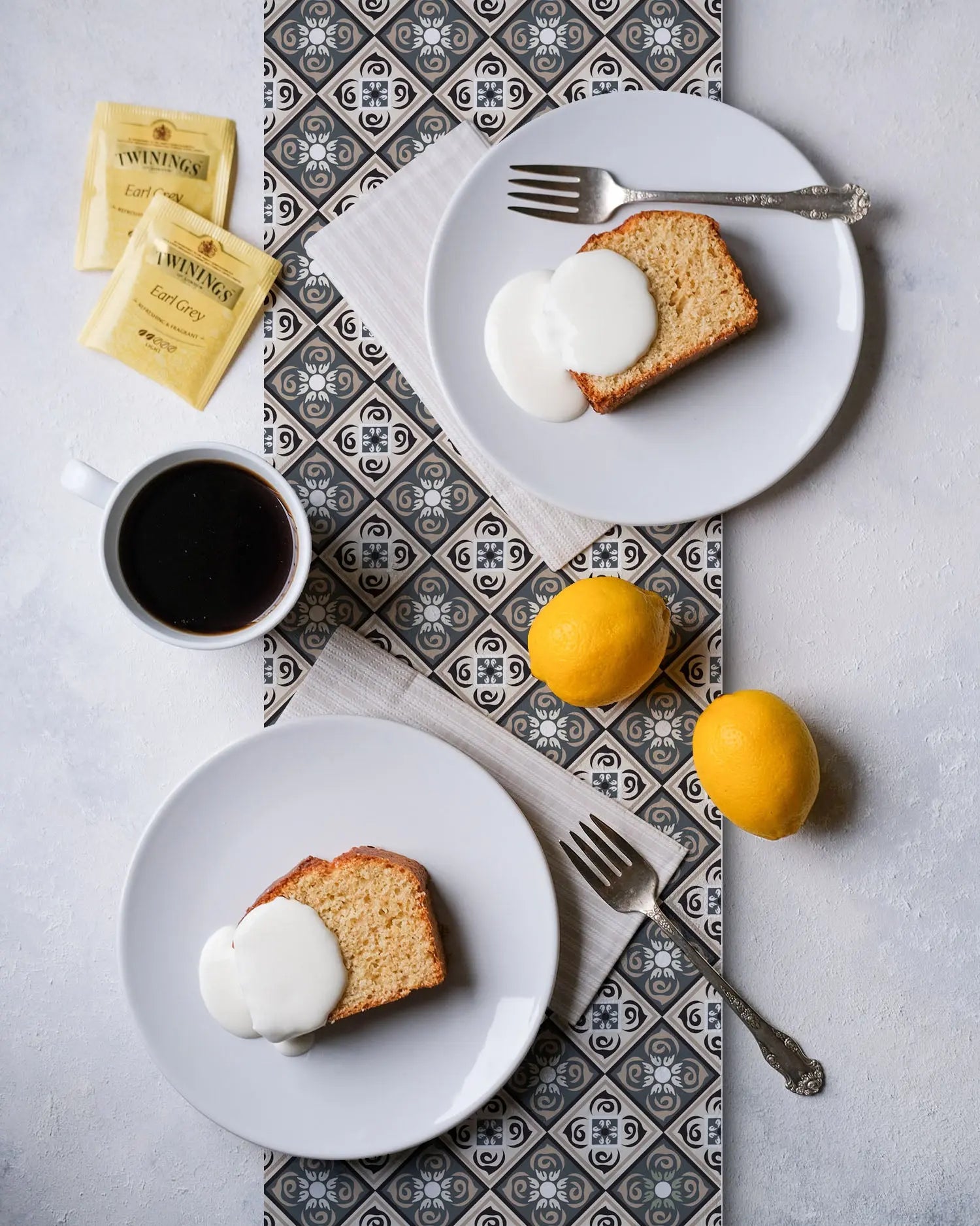 Camino de Mesa Vinílico Hidráulico Diagonal Azul freeshipping - Home and Living