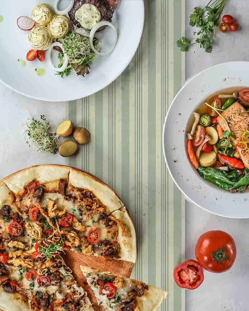 Camino de Mesa Vinílico Líneas Verdes Home & Living 