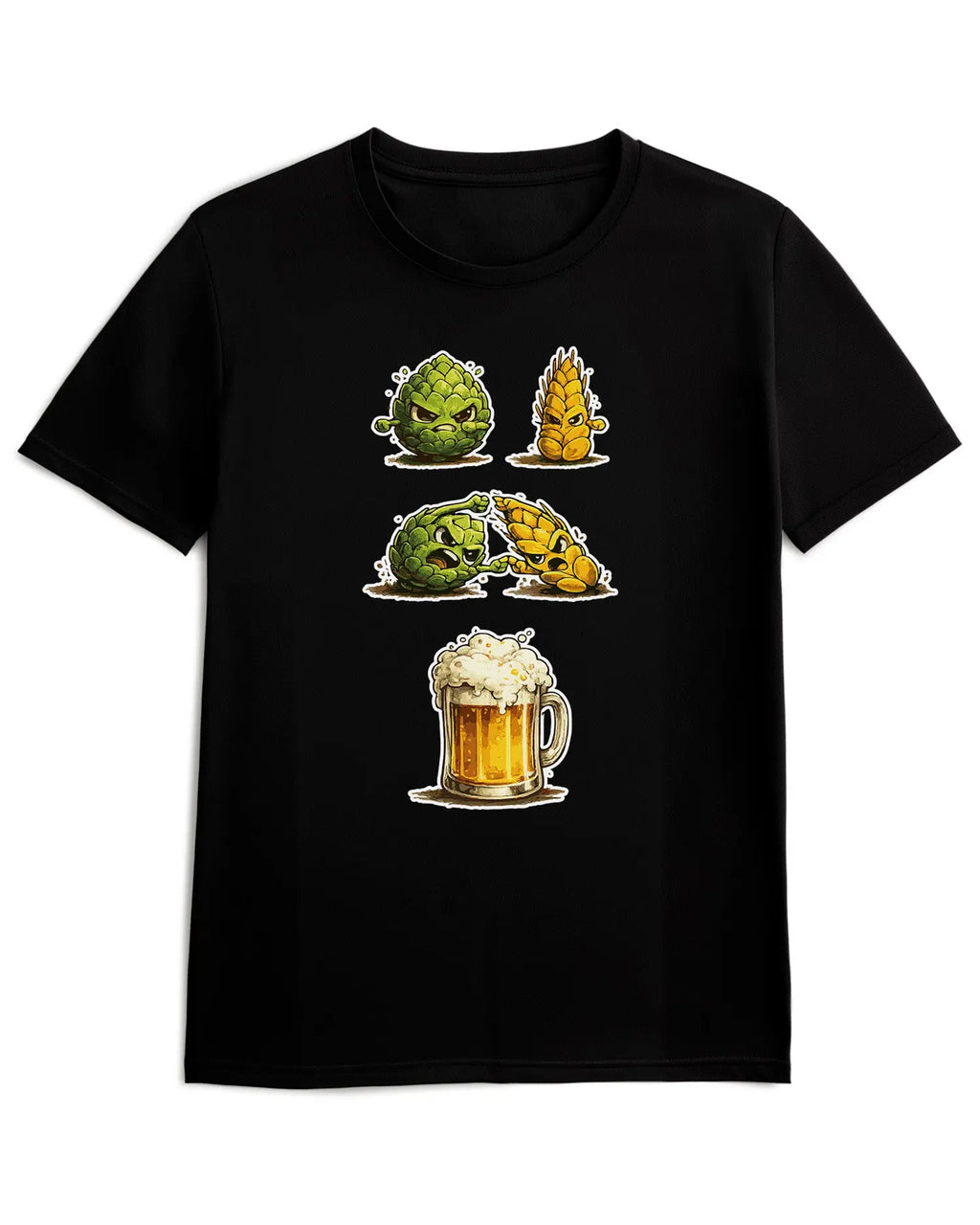 Camiseta de Manga Corta -  Beer Fusion  - 100% Algodón Home & Living