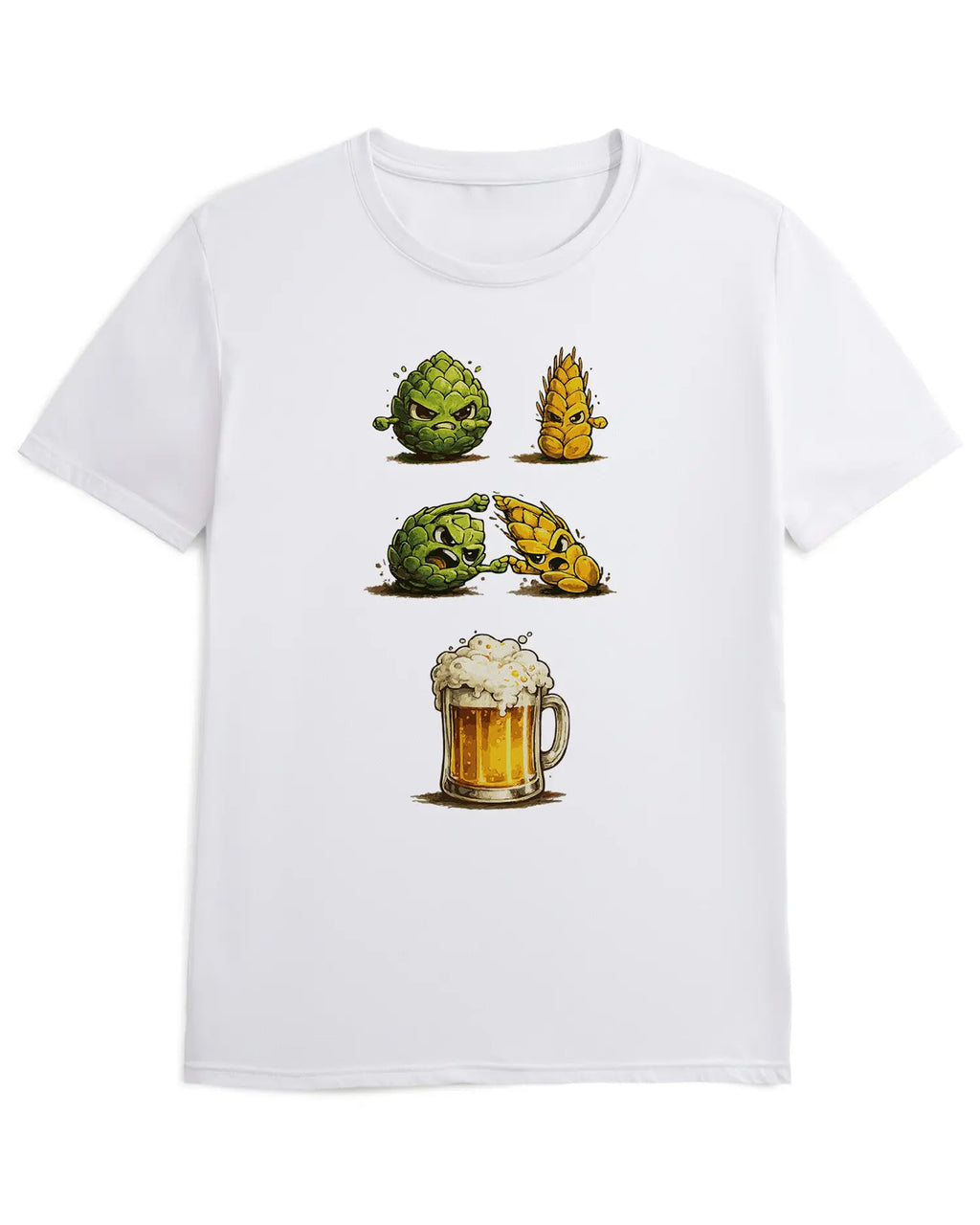 Camiseta de Manga Corta -  Beer Fusion  - 100% Algodón Home & Living