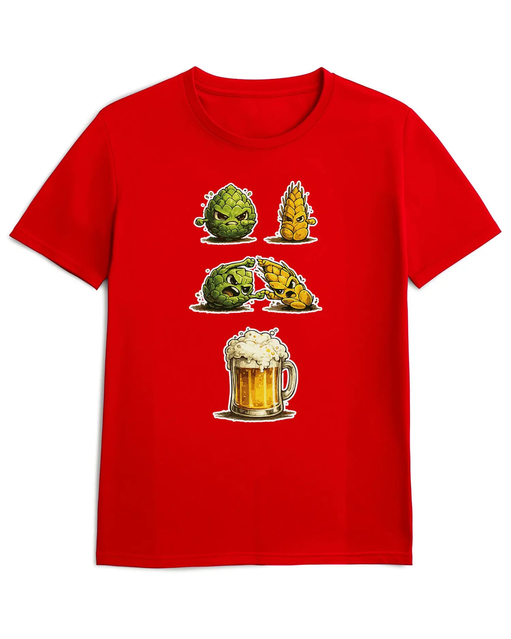 Camiseta de Manga Corta -  Beer Fusion  - 100% Algodón Home & Living