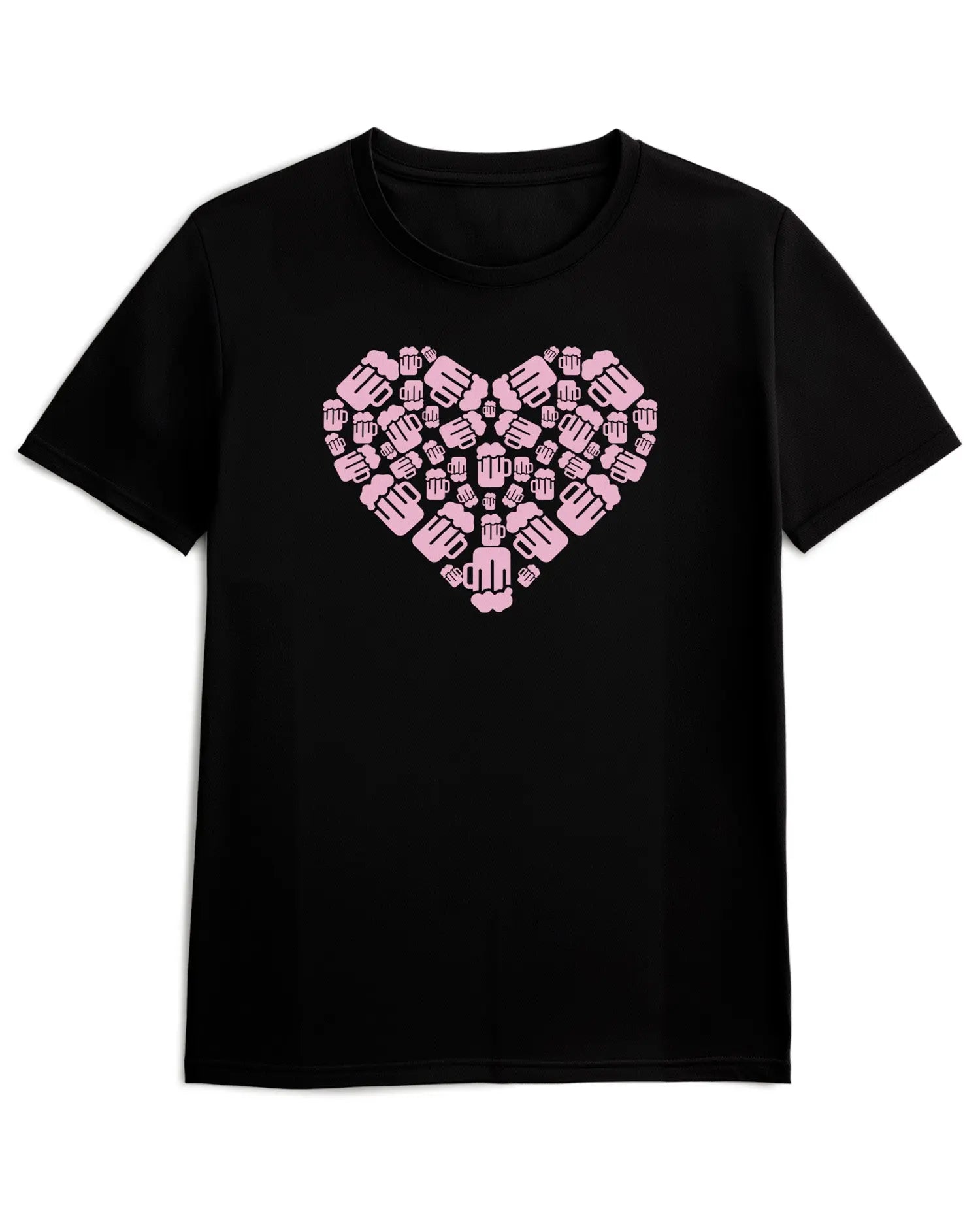 Camiseta de Manga Corta -  Beer Heart  - 100% Algodón Home & Living