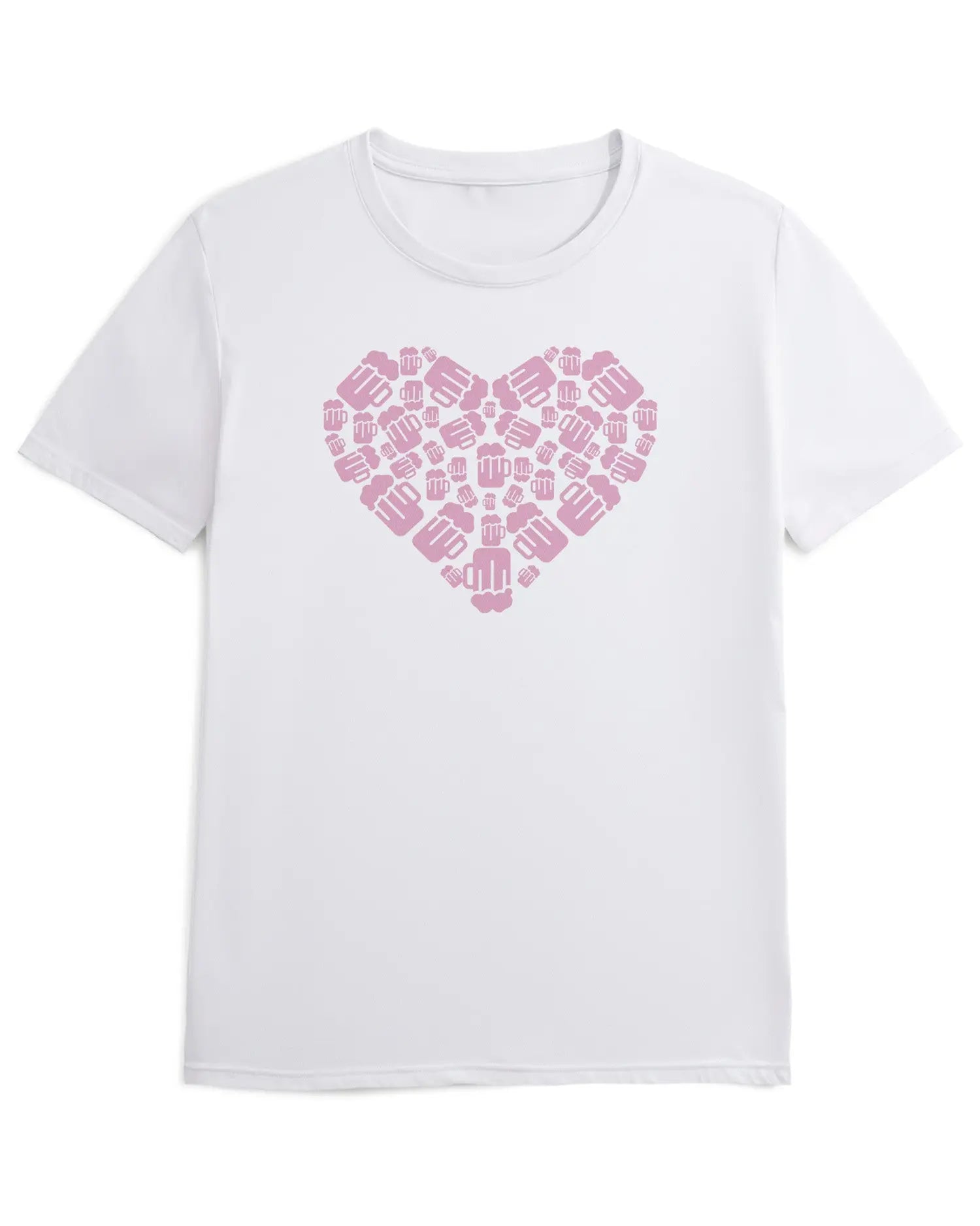 Camiseta de Manga Corta -  Beer Heart  - 100% Algodón Home & Living