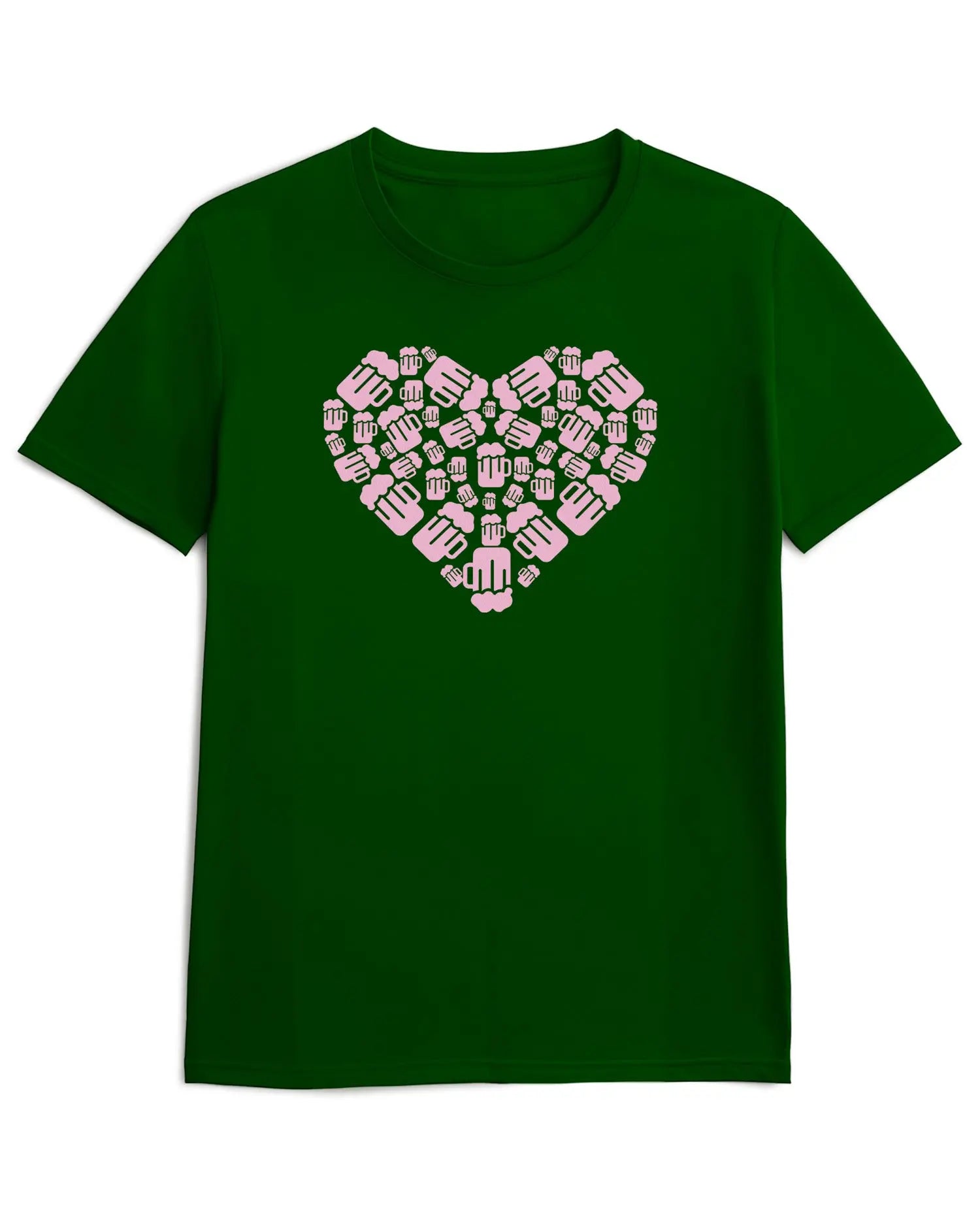 Camiseta de Manga Corta -  Beer Heart  - 100% Algodón Home & Living