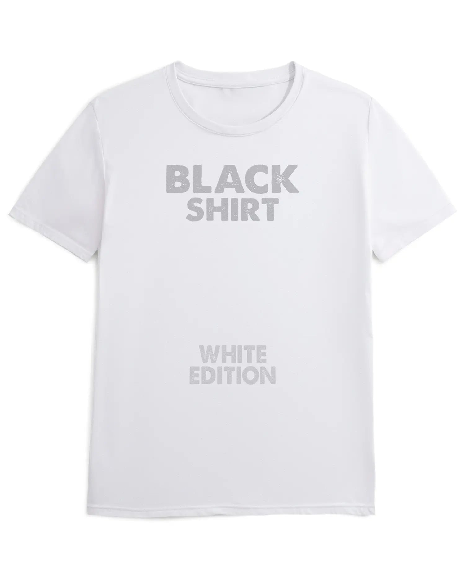 Camiseta de Manga Corta -  Black Shirt White Edition  - 100% Algodón Home & Living