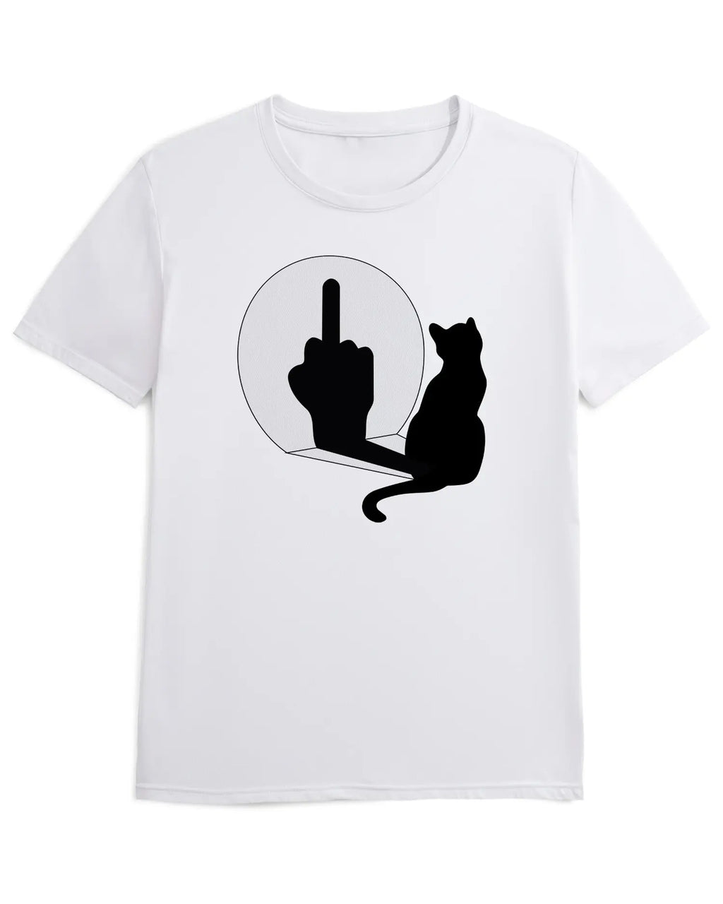 Camiseta de Manga Corta -  Cat Shadow  - 100% Algodón Home & Living