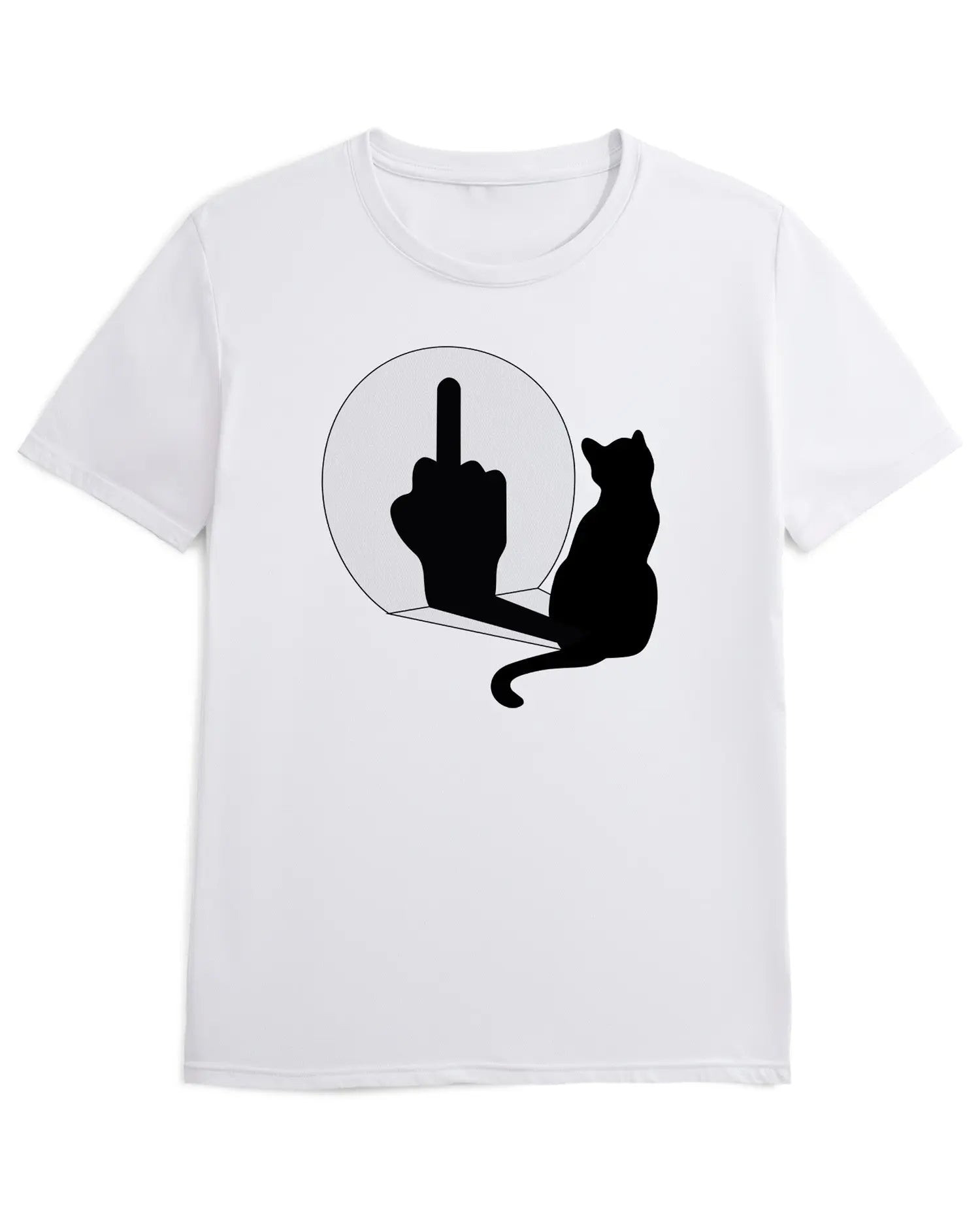 Camiseta de Manga Corta -  Cat Shadow  - 100% Algodón Home & Living