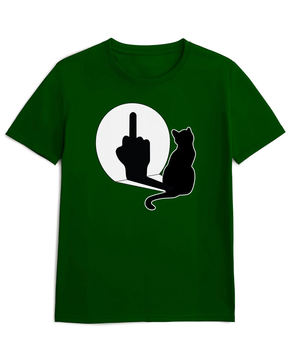 Camiseta de Manga Corta -  Cat Shadow  - 100% Algodón Home & Living