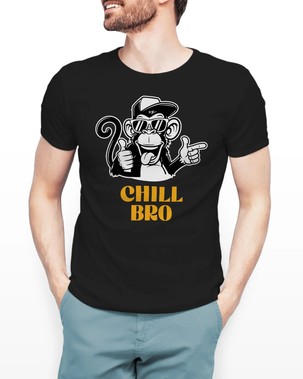 Camiseta de Manga Corta -  Chill Bro  - 100% Algodón Home & Living