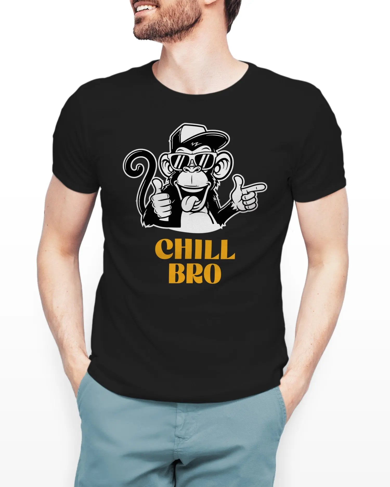 Camiseta de Manga Corta -  Chill Bro  - 100% Algodón Home & Living