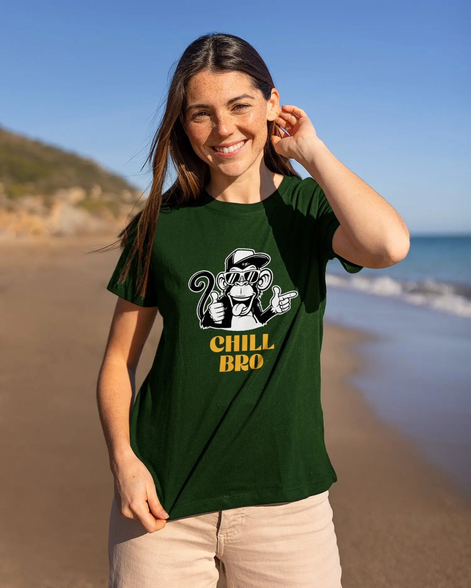Camiseta de Manga Corta -  Chill Bro  - 100% Algodón Home & Living