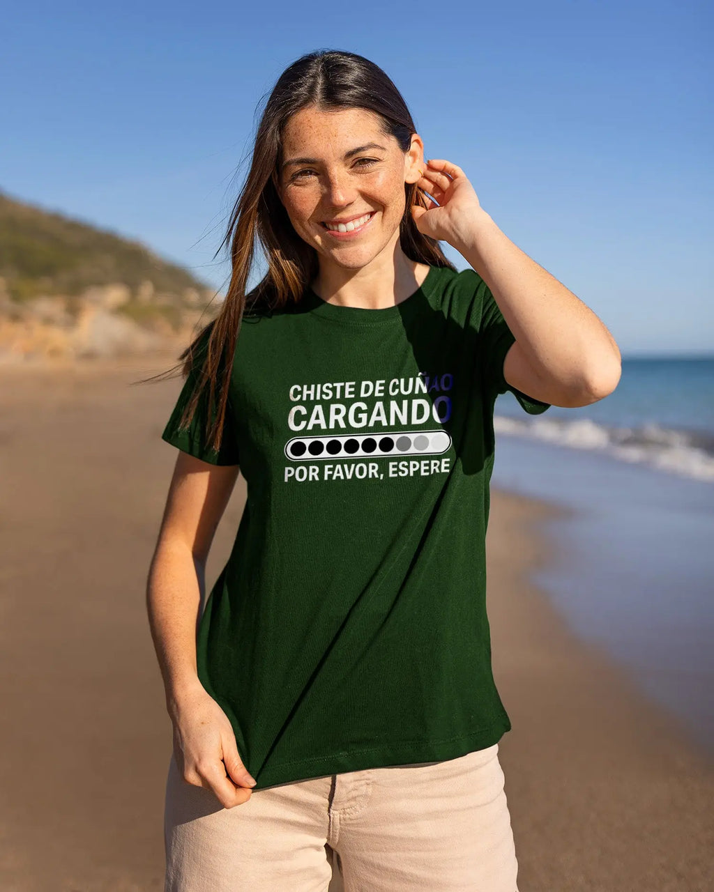 Camiseta de Manga Corta -  Chiste de Cuñado Cargando  - 100% Algodón Home & Living